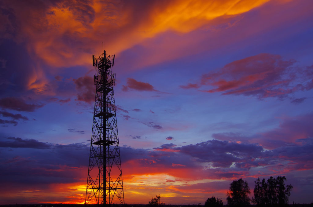 Silhouettes Telecommunication tower