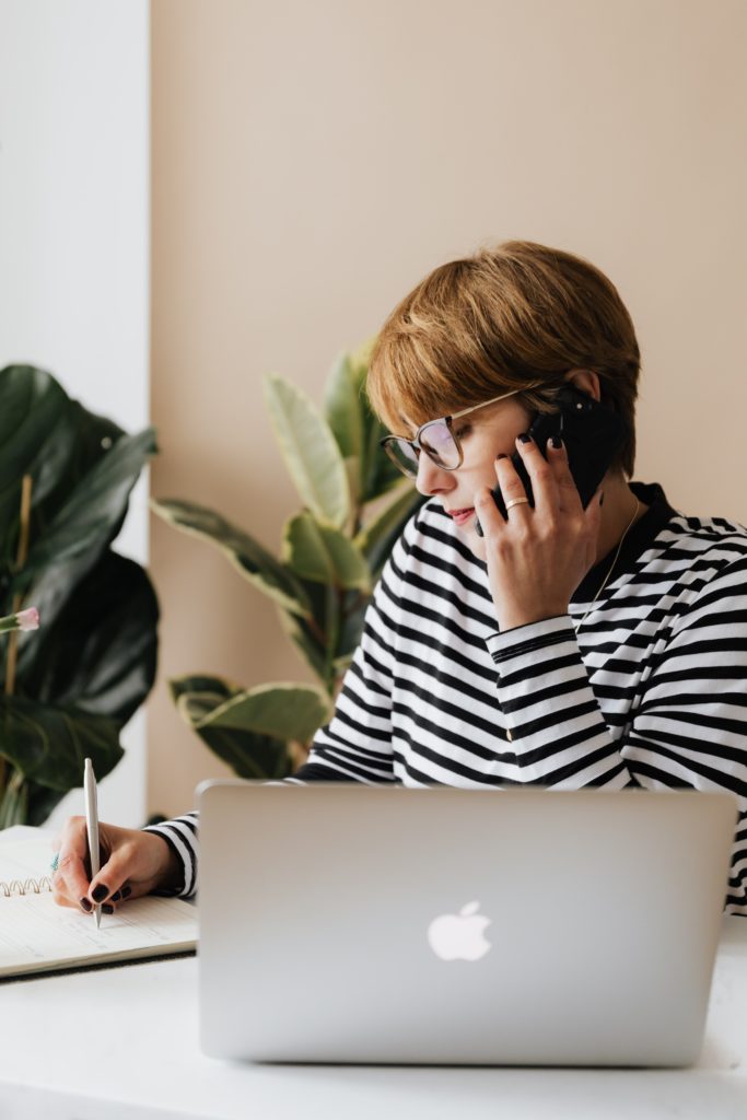 woman talking on the phone
